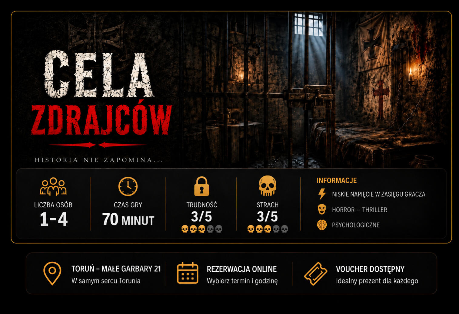 SekretMiasta.pl – Escape Room Sekret Krzyżaków Torunia SekretMiasta.pl – Escape Room Cela zdrajców